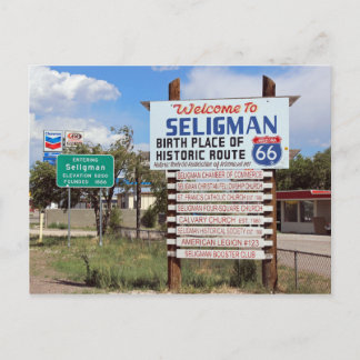 Willkommen auf der Seligman Route 66 Postcard! Postkarte