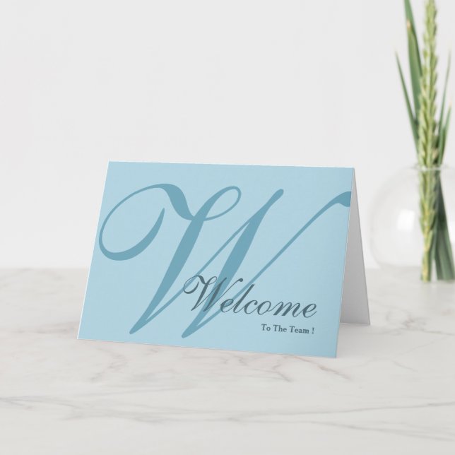 Willkommen auf der Team Monogram Card Karte (Vorderseite)