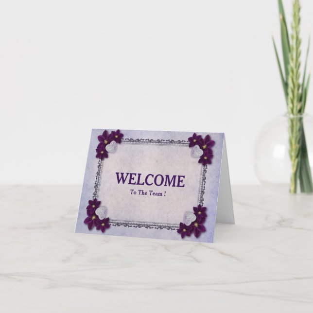 Willkommen auf der Team-Postkarte Karte (Vorderseite)