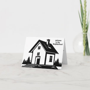 Willkommen auf der Welcome-Grußkarte der Nachbarsc Karte