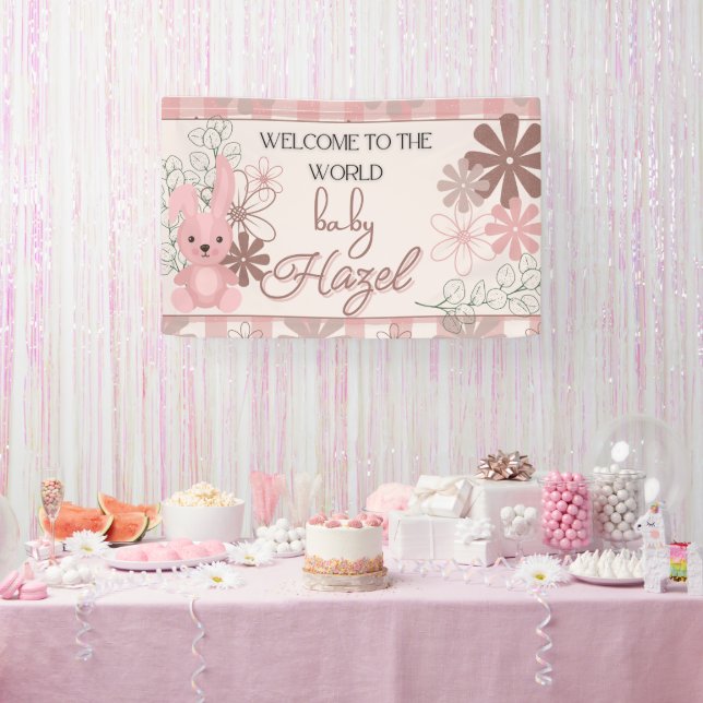 Willkommen auf der Welt Baby Dusche Banner (Party)