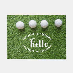 Willkommen auf Golfer's Zuhause mit Golfbälle Hall Fußmatte