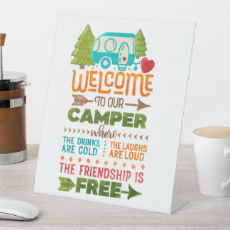Willkommen auf unserem Campingplatz Sockelschild