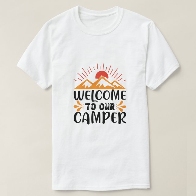 Willkommen auf unserem Campingplatz T-Shirt (Design vorne)