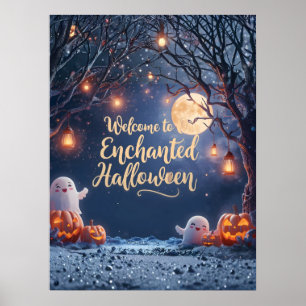 Willkommen auf unserem verzauberten Halloween – Sü Poster