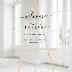 Willkommen auf unserer ewigen Hochzeit Acrylschild