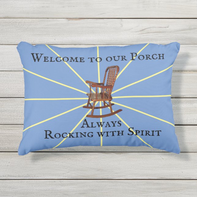 Willkommen auf unserer Terrasse, die immer mit Gei Kissen Für Draußen (Vorderseite)