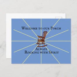 Willkommen auf unserer Terrasse, die immer mit Gei Postkarte