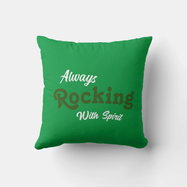 Willkommen auf unserer Terrasse / immer / grün / Kissen (Rückseite)