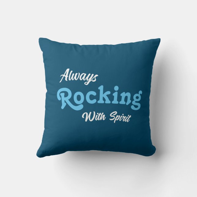 Willkommen auf unserer Terrasse / Immer / Ozean bl Kissen (Rückseite)