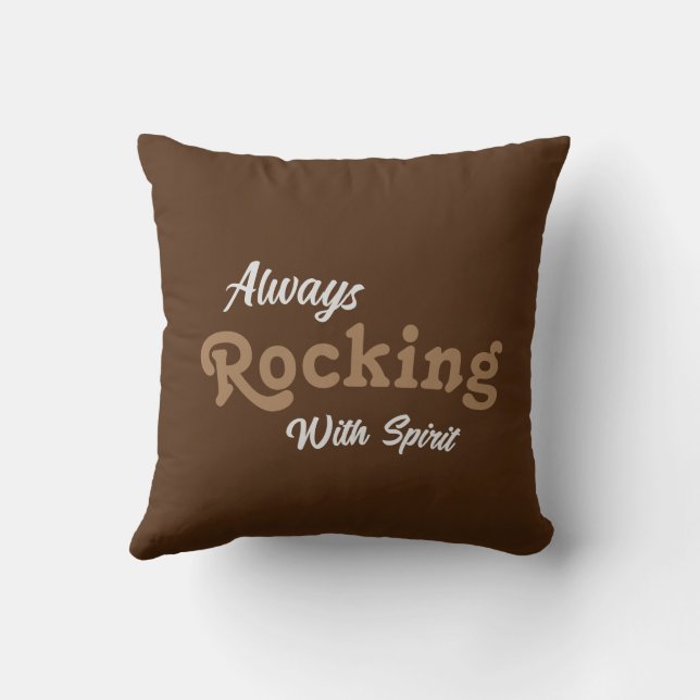 Willkommen auf unserer Veranda / immer / braun / Kissen (Rückseite)