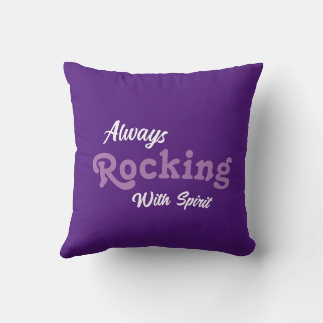 Willkommen auf unserer Veranda / immer / dunkel Li Kissen (Rückseite)