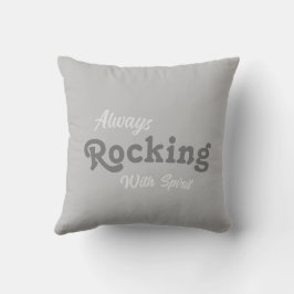 Willkommen auf unserer Veranda / immer / grau / Kissen