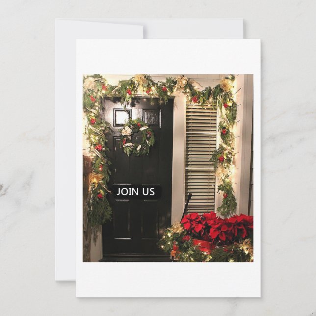 WILLKOMMEN AUF UNSERER ZUHAUSE FÜR CHRISTMAS-EINLA EINLADUNG (Vorderseite)