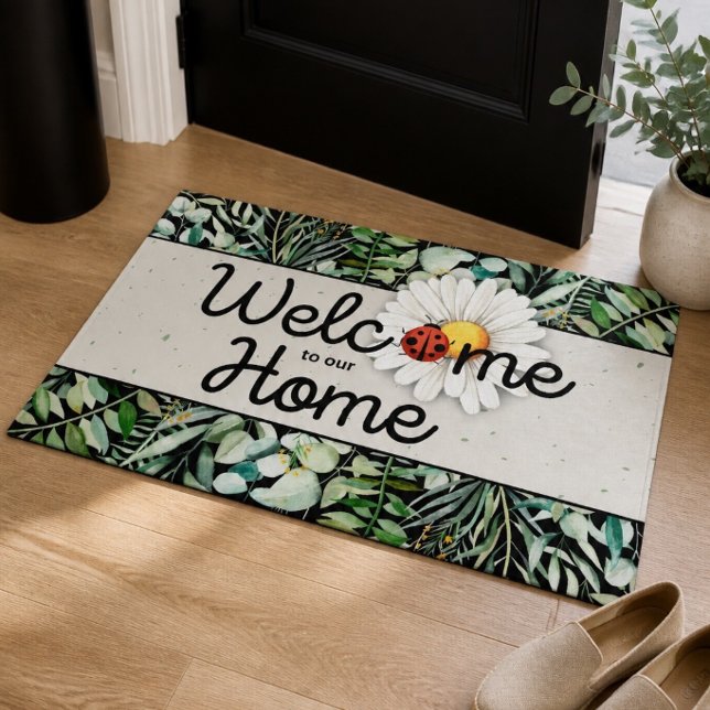 Willkommen auf unserer Zuhause Ladybug Doormat Fußmatte (Von Creator hochgeladen)