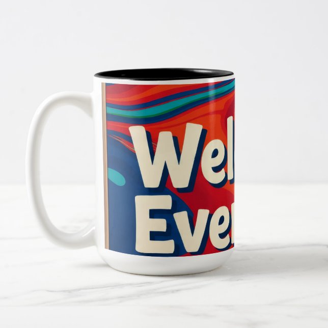 Willkommen auf zweifarbige tasse (Links)