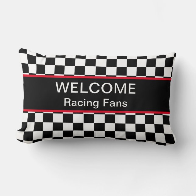 Willkommen Auto Racing Fans Lendenkissen (Vorderseite)