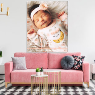 Willkommen Baby   Benutzerdefinierte Foto-Statisti Leinwanddruck