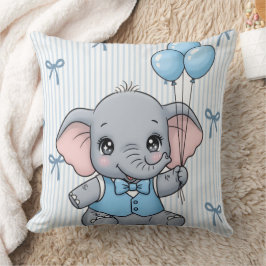Willkommen Baby Boy Elefant Duschtag Kissen