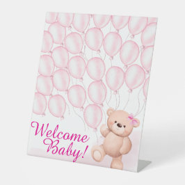 Willkommen Baby! Duschsignage Sockelschild