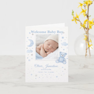 Willkommen Baby Geburtsanzeige Fotokarte Karte