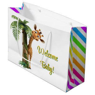 Willkommen Baby-Giraffe Große Geschenktüte