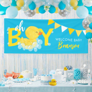 Willkommen Baby Name Boy Rubber Duck Baby Duck Dus Banner