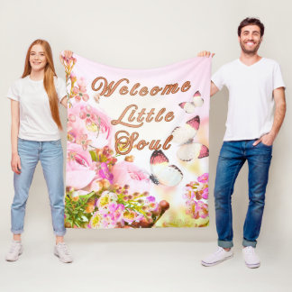 Willkommen Babydecke — Weiches Fleece 