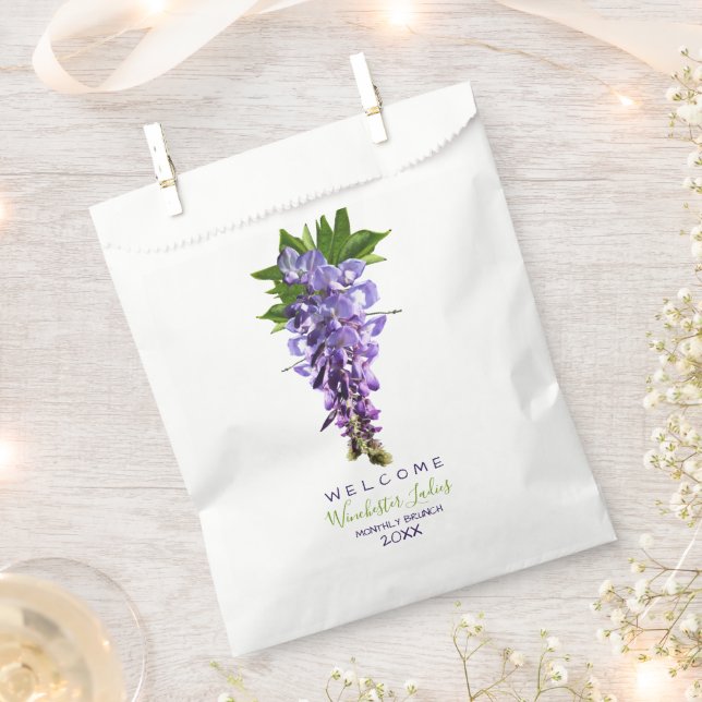 Willkommen Beautiful Wisteria Blume Individuelle N Geschenktütchen (Ausgeschnitten)