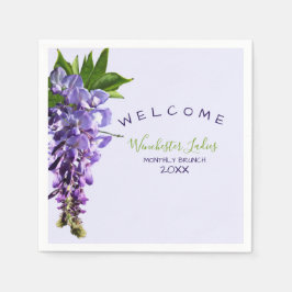 Willkommen Beautiful Wisteria Brunch Individuelle  Serviette