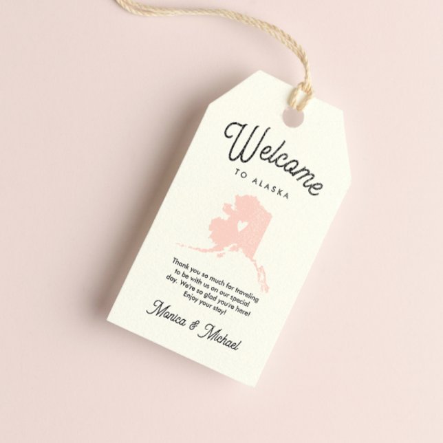 Willkommen bei ALASKA Wedding ANY COLOR Geschenkanhänger (Von Creator hochgeladen)