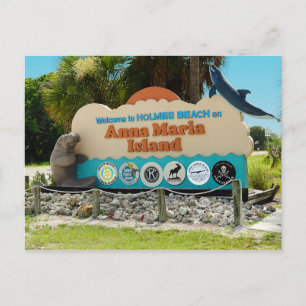 Willkommen bei Anna Maria Island Sign Postkarte