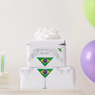Willkommen bei Brazil Martini Glas Brasilianische  Geschenkpapier