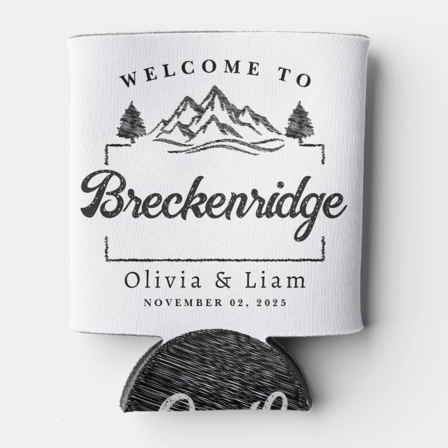 Willkommen bei Breckenridge Co Wedding Minimalisti Dosenkühler (Vorderseite)