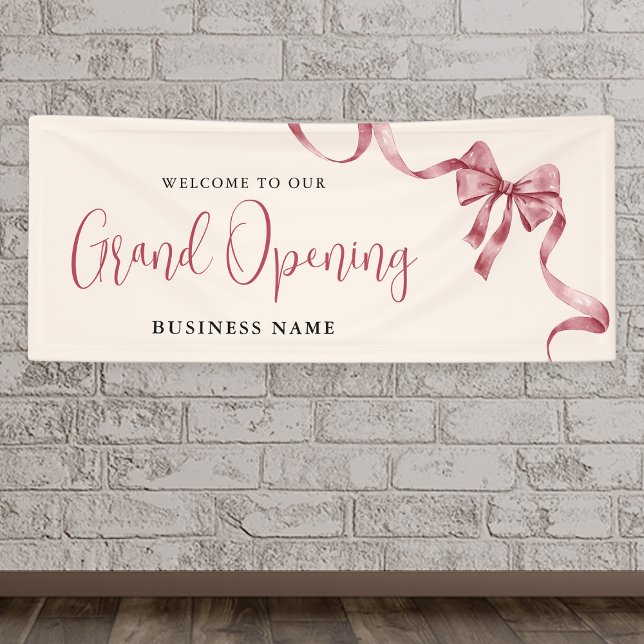 Willkommen bei Business Grand Opening Modern Ribbo Banner (Von Creator hochgeladen)