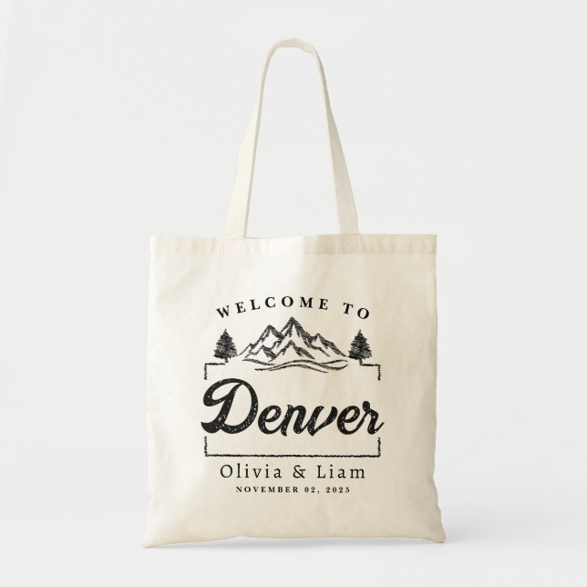 Willkommen bei Denver Colorado Wedding Minimalisti Tragetasche (Vorne)