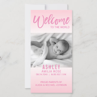 Willkommen bei der Ankündigung des World New Baby 