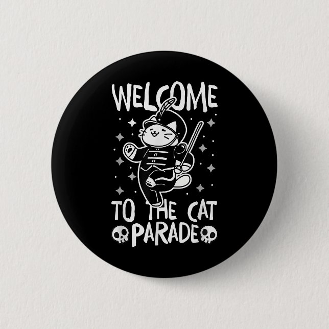 Willkommen bei der Cat-Parade Button (Vorderseite)