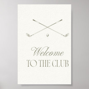 Willkommen bei der Club Vintage Golf Wandkunst Poster