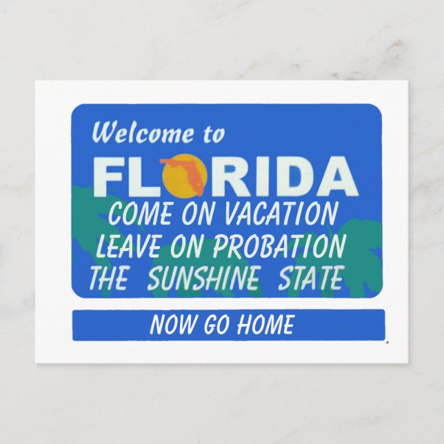 Willkommen bei der Ferienwohnung in Florida Postkarte (Vorderseite)