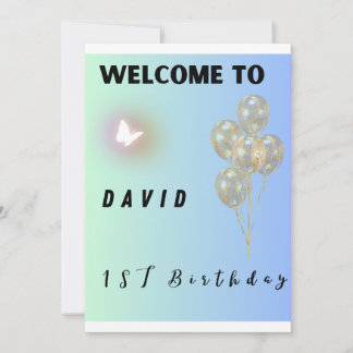 Willkommen bei der Geburtstagsparty Einladung