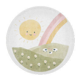 Willkommen bei der Herde Aquarell-Baby-Lamm Schneidebrett