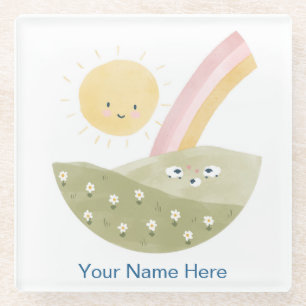 Willkommen bei der Herde Baby Shower  Glasuntersetzer