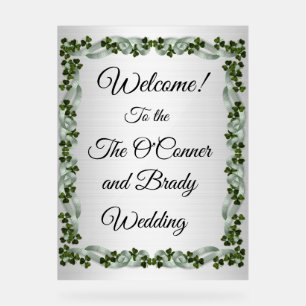 Willkommen bei der Hochzeit Acrylschild