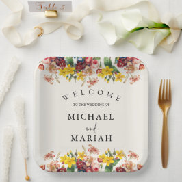 Willkommen bei der Hochzeit | Begrüßung Pappteller