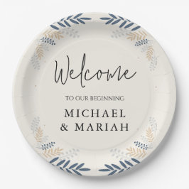 Willkommen bei der Hochzeit | Begrüßung Pappteller