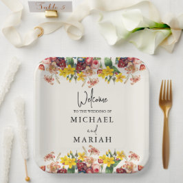 Willkommen bei der Hochzeit | Begrüßung Pappteller