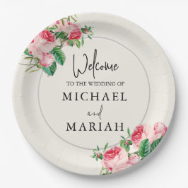 Willkommen bei der Hochzeit | Begrüßung Pappteller