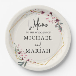 Willkommen bei der Hochzeit | Begrüßung Pappteller