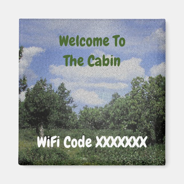 Willkommen bei der Miete des Cabin WiFi Code House Magnet (Vorne)